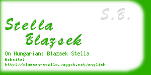stella blazsek business card